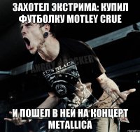 захотел экстрима: купил футболку motley crue и пошел в ней на концерт metallica