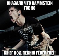 Сказали что Rammstein говно Сжег под песню Feuer Frei!