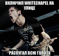 Включил Whitechapel на улице Распугал всю гопоту