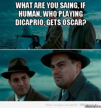 What are you saing, if human, who playing Dicaprio, gets Oscar? 
