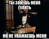 Ты зовешь меня гулять но не уважаешь меня