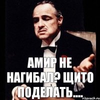 Амир не нагибал? Щито поделать....