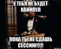 У тебя не будет каникул Пока ты не сдашь сессию!!!!!