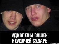  удивлены вашей неудачей сударь