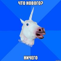 что нового? ничего