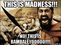 This is madness!!! No! This is BAMBALEYOOOOO!!!!