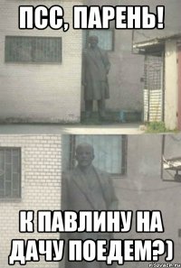 Псс, Парень! К Павлину на дачу поедем?)