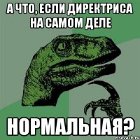 А что, если директриса на самом деле НОРМАЛЬНАЯ?