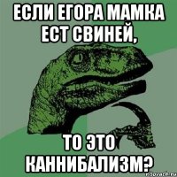 Если Егора мамка ест свиней, То это каннибализм?