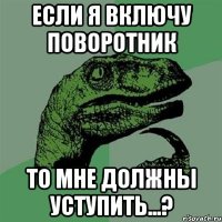 если я включу поворотник то мне должны уступить...?