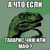 А что если Танарис чиж или маф?