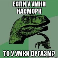 Если у Умки насморк то у умки оргазм?