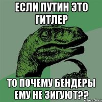 если путин это гитлер то почему бендеры ему не зигуют??