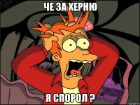 че за херню я спорол ?