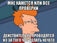 мне кажется или все проверки действительно проводятся из за того что делать нечего