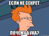 если не секрет, почему бука?