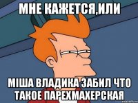 МНЕ КАЖЕТСЯ,ИЛИ МІША ВЛАДИКА ЗАБИЛ ЧТО ТАКОЕ ПАРЕХМАХЕРСКАЯ