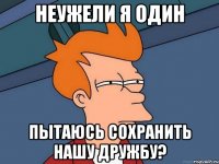 неужели я один пытаюсь сохранить нашу дружбу?