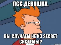 Псс,девушка, вы случаем не из secret системы?