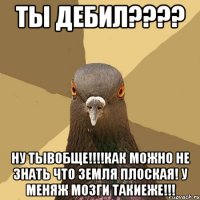 Ты дебил???? Ну тывобще!!!!Как можно не знать что земля плоская! У меняж мозги такиеже!!!