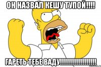 Он назвал Кешу тупой!!!! ГАРЕТЬ ТЕБЕ ВАДУ!!!!!!!!!!!!!!!!!!