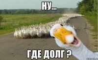 НУ... ГДЕ ДОЛГ ?