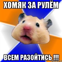 Хомяк за рулём Всем разойтись !!!