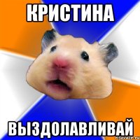 Кристина Выздолавливай