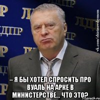  – Я бы хотел спросить про вуаль на арке в министерстве… Что это?