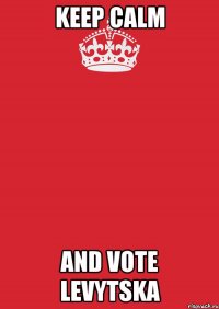 Keep Calm and vote Levytska