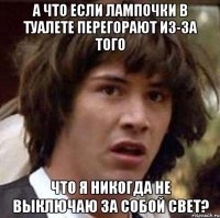 А что если лампочки в туалете перегорают из-за того что я никогда не выключаю за собой свет?