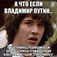 А что если Владимир Путин... либертарианец, решивший всем доказать плюсы этой идеологии известным методом "от противного"