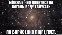 можна вічно дивитися на вогонь, воду, і слухати як Борисенко піаре ПУЕТ.