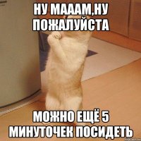 ну мааам,ну пожалуйста можно ещё 5 минуточек посидеть