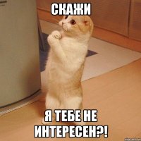 скажи я тебе не интересен?!