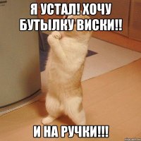 Я устал! Хочу бутылку виски!! И на ручки!!!