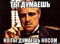 ты думаешь но ты думаешь носом