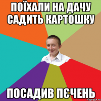 поїхали на дачу садить картошку посадив пєчень