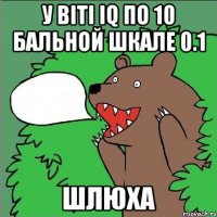 У Віті IQ по 10 бальной шкале 0.1 Шлюха