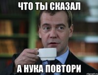 что ты сказал а нука повтори