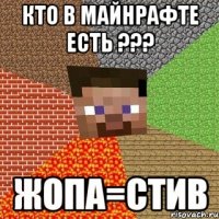 Кто в майнрафте есть ??? Жопа=Стив