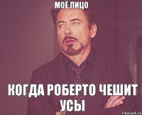 Моё лицо Когда Роберто чешит усы