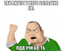 Так пишут у кого большие lvl Пдд учи бл*ть.