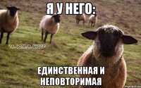 я у него: единственная и неповторимая