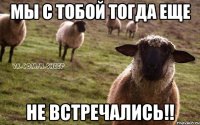 Мы с тобой тогда еще Не встречались!!