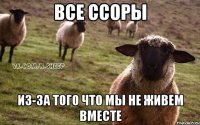 ВСЕ ссоры из-за того что мы не живем вместе