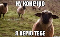 НУ КОНЕЧНО Я ВЕРЮ ТЕБЕ