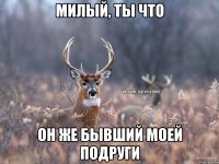 Милый, ты что он же бывший моей подруги