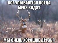 Все улыбаются когда меня видят Мы очень хорошие друзья