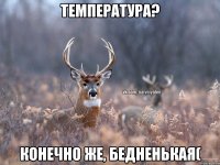 Температура? Конечно же, бедненькая(